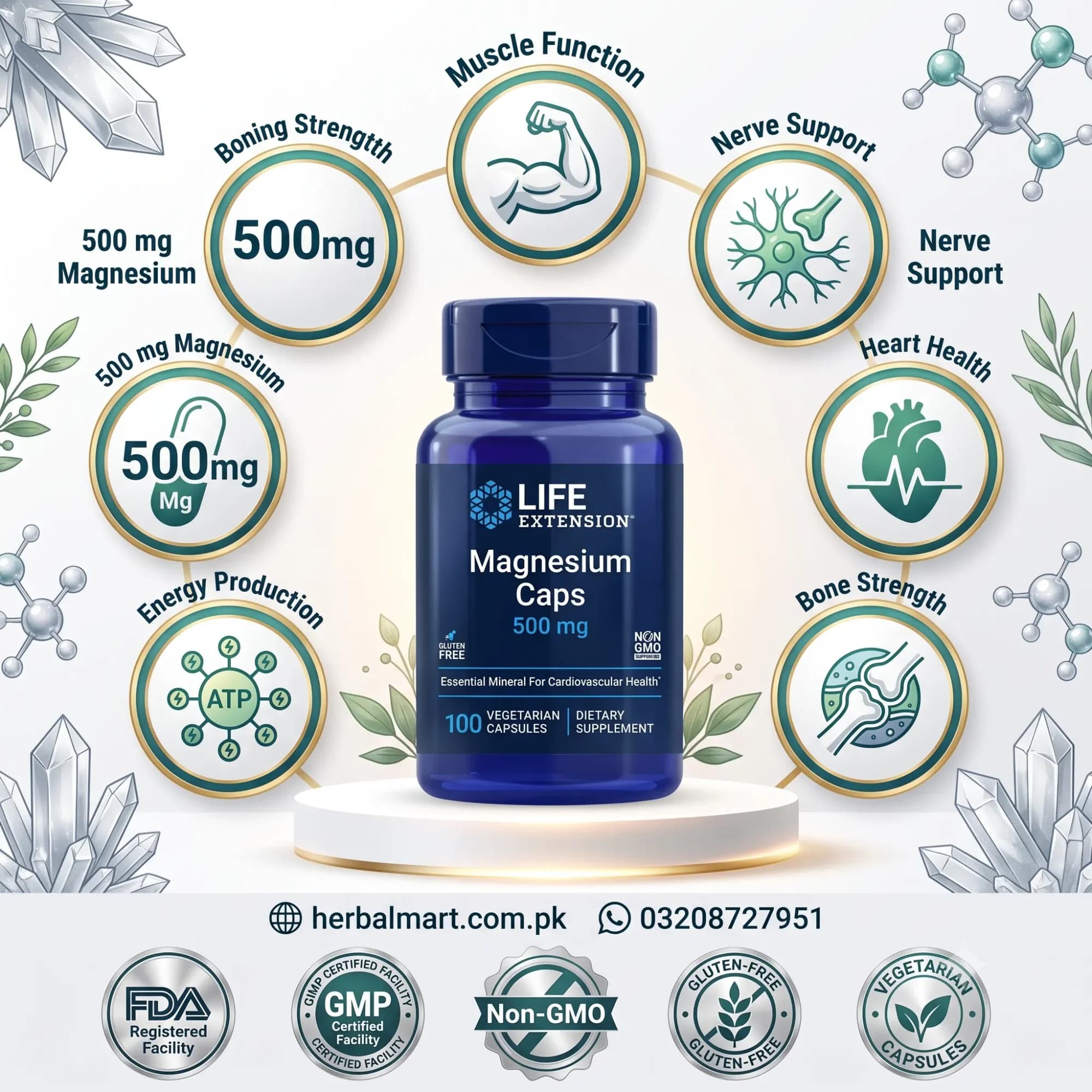 Life Extension Magnesium Caps in Pakistan | Sleep & Relax Support