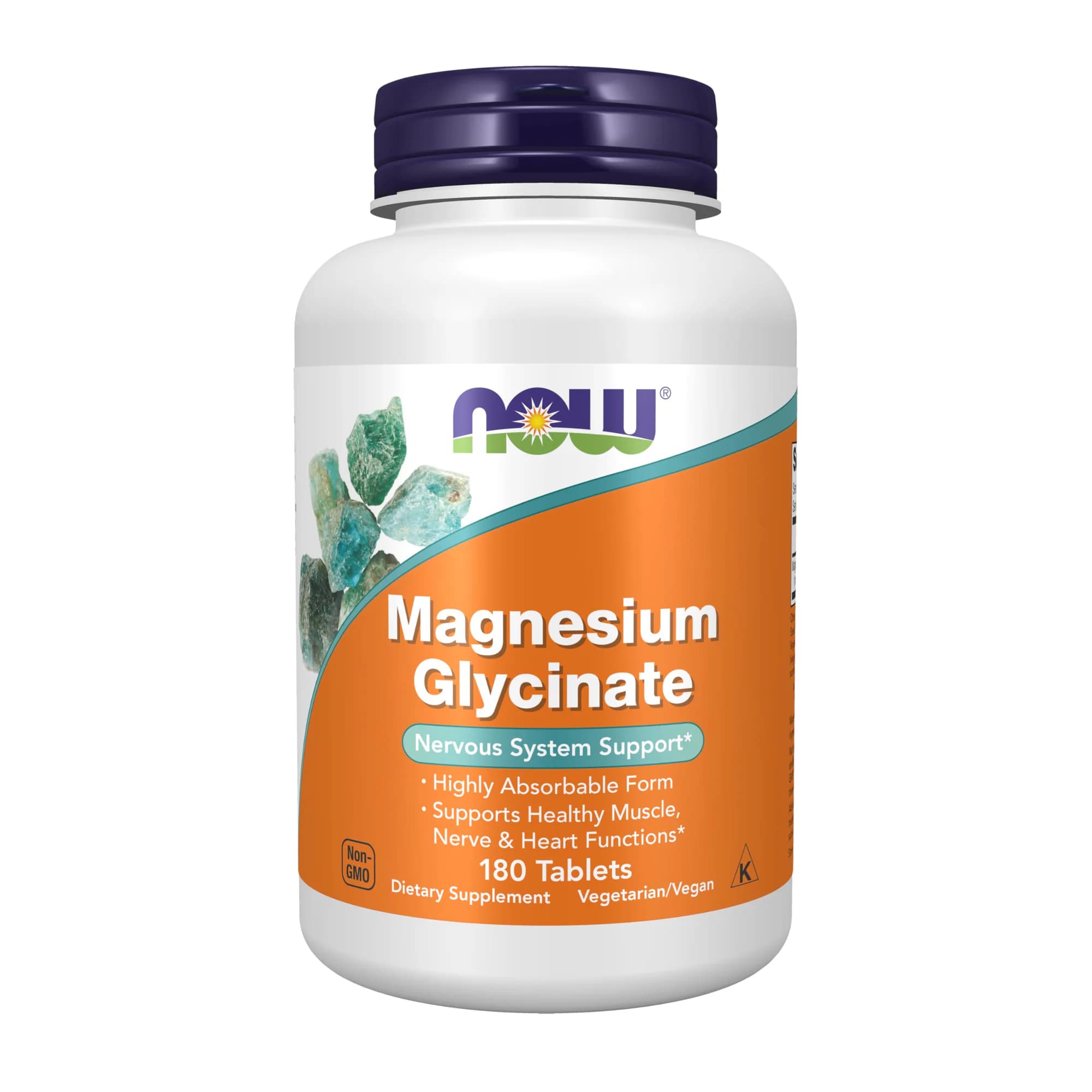 NOW Foods Magnesium Glycinate Tablets  (100 mg per Tablet)