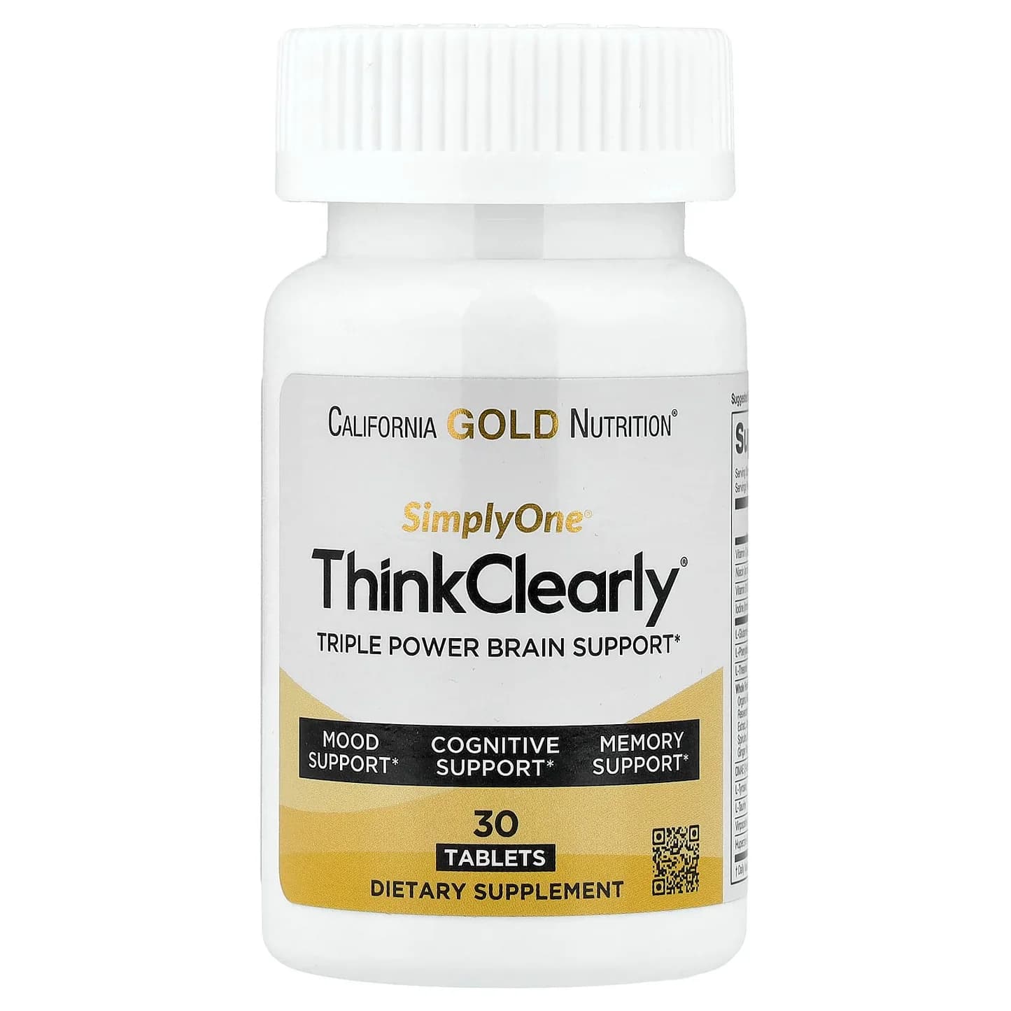 California Gold Nutrition SimplyOne® Think Clearly 30 Tablets