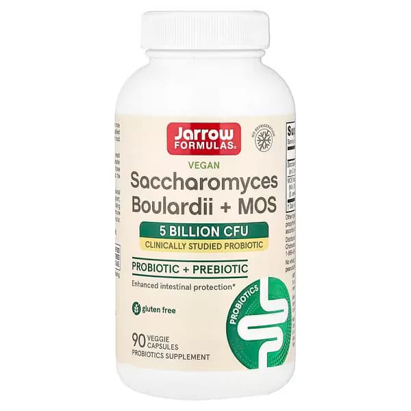 Jarrow Formulas Vegan Saccharomyces Boulardii + MOS VeggieCapsules