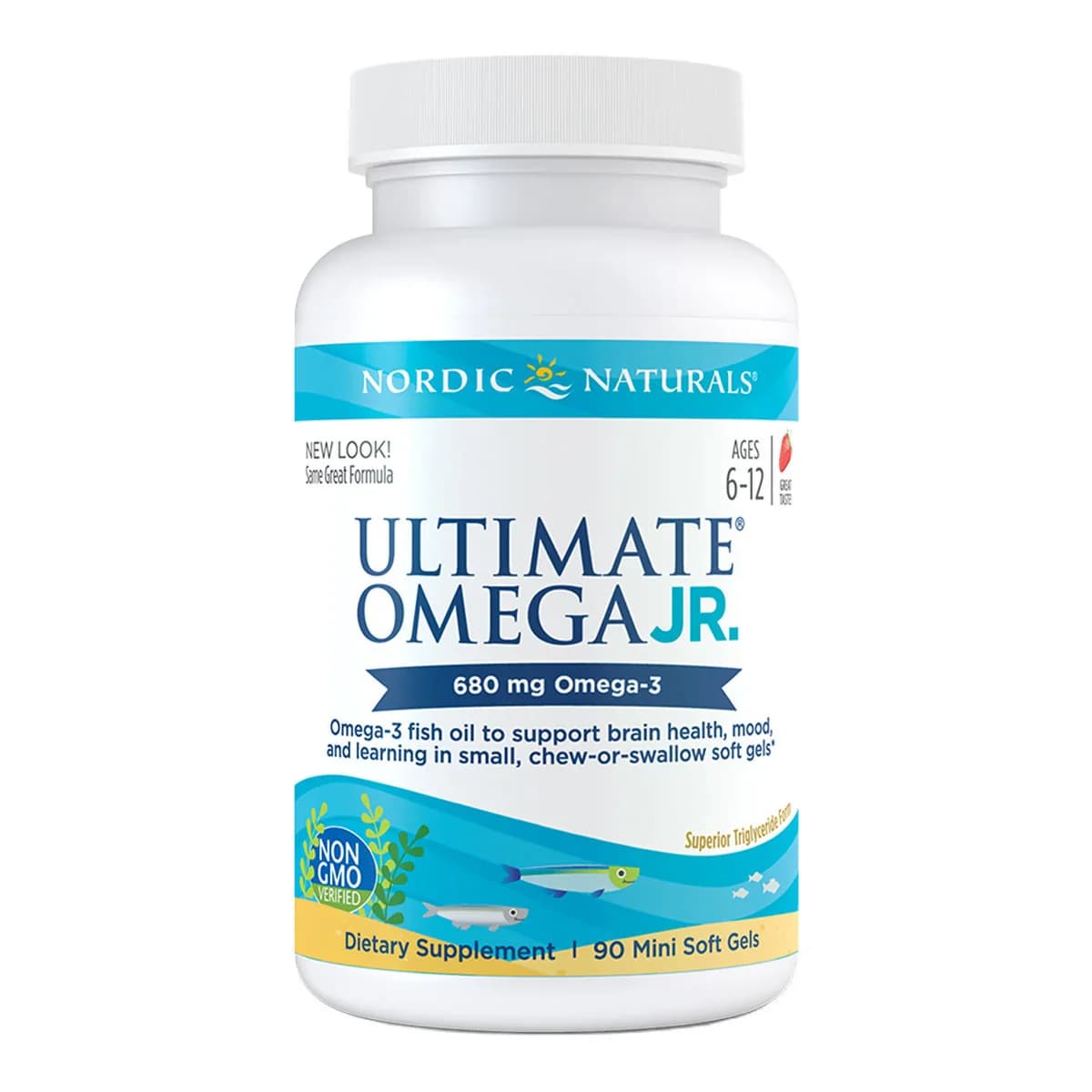 Nordic Naturals Ultimate Omega Junior, Ages 6+ Strawberry, Soft Gels — Nordic Naturals — Mini Softgels — in Pakistan