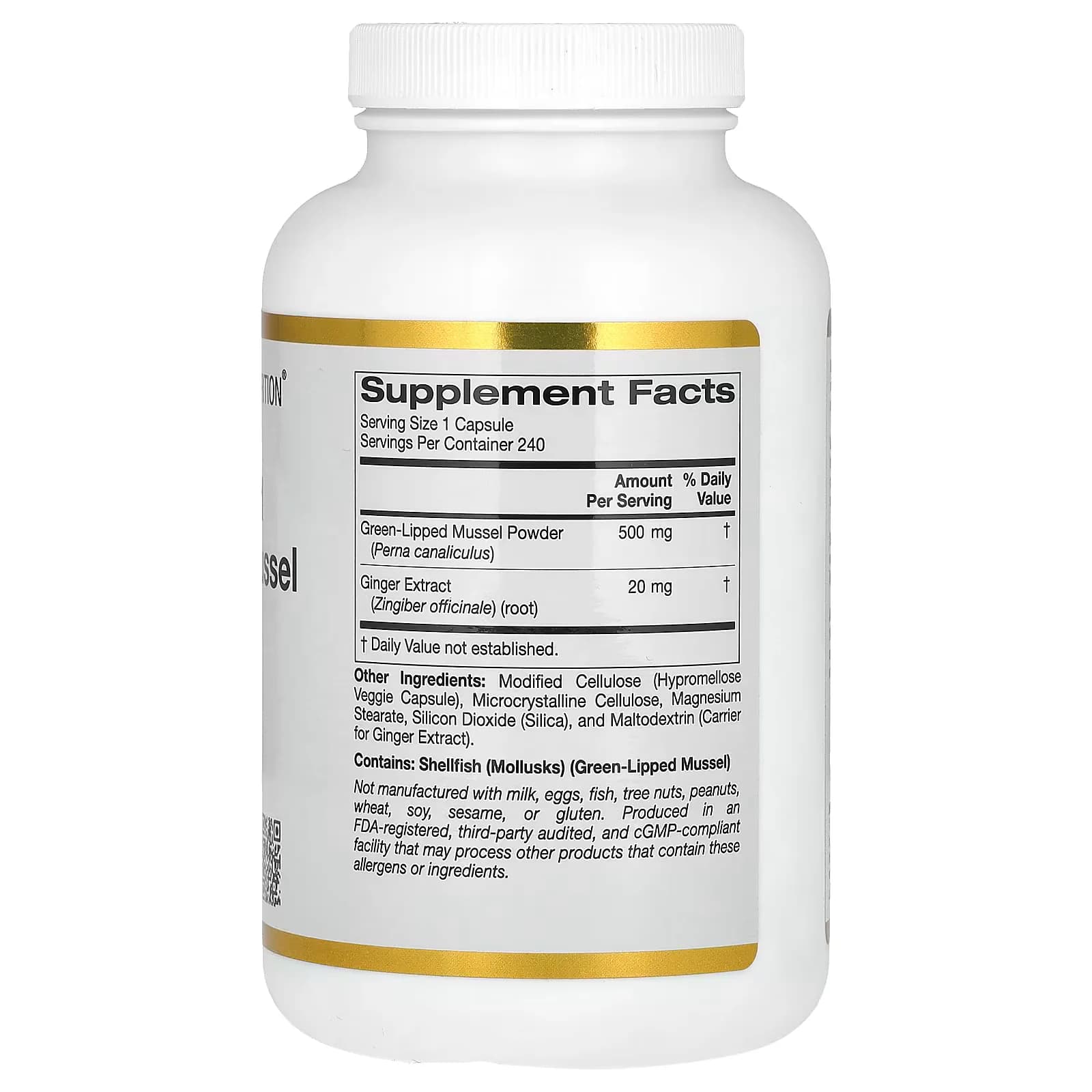 Get California Gold Nutrition  Green-Lipped Mussel 500 mg in Pakistan