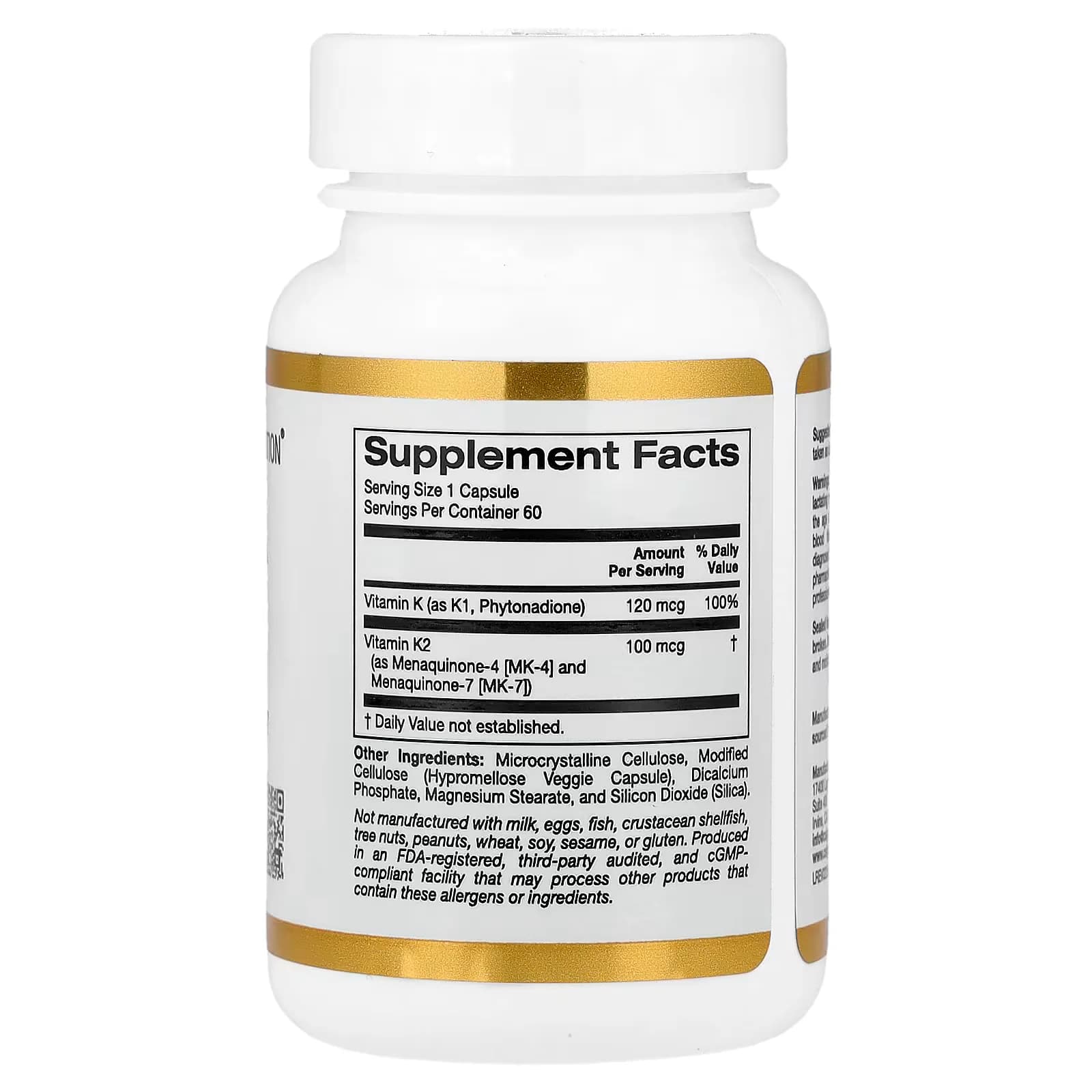 Buy California Gold Nutrition Vitamin K Complex 60 Capsules in Pakistan