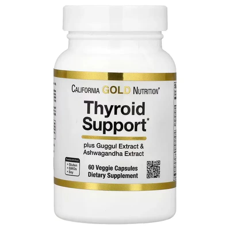 California Gold Nutrition Thyroid Support, 60 Veggie Capsules