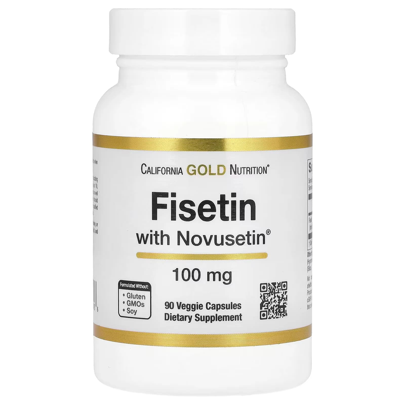 California Gold Nutrition Fisetin with Novusetin 100 mg 90 Veggie Capsules
