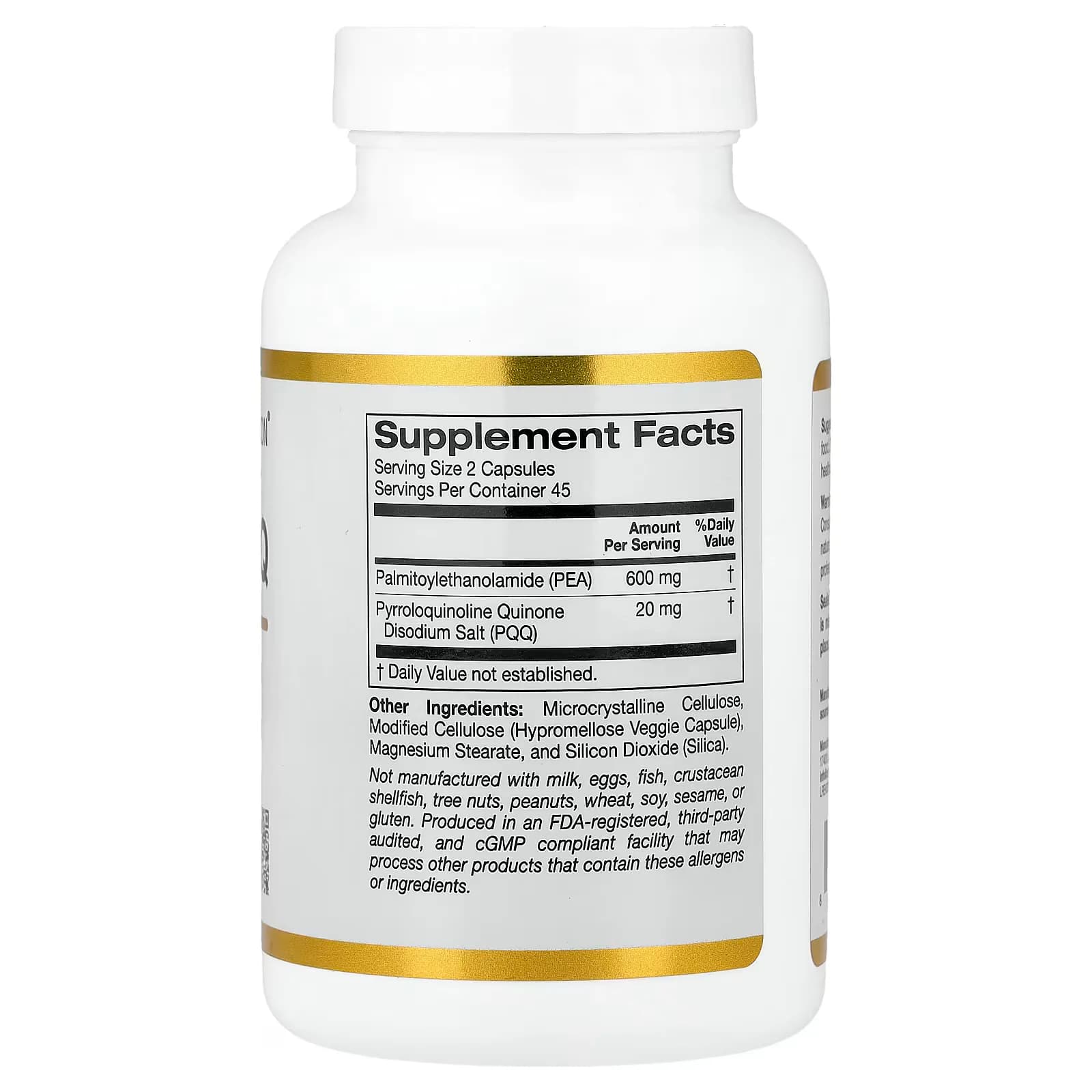 Buy California Gold Nutrition  PEA + PQQ 300mg/10mg in Pakistan