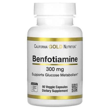 California Gold Nutrition, Benfotiamine with Thiamine, 250 mg, 120 Veggie Capsules