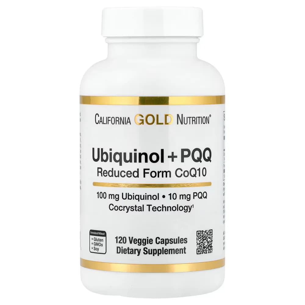 California Gold Nutrition Ubiquinol CoQ10 + PQQ, 120 Veggie Capsules