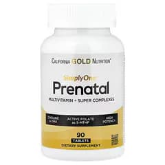 California Gold Nutrition, Simply One®, Prenatal Multivitamin 90 Tablets