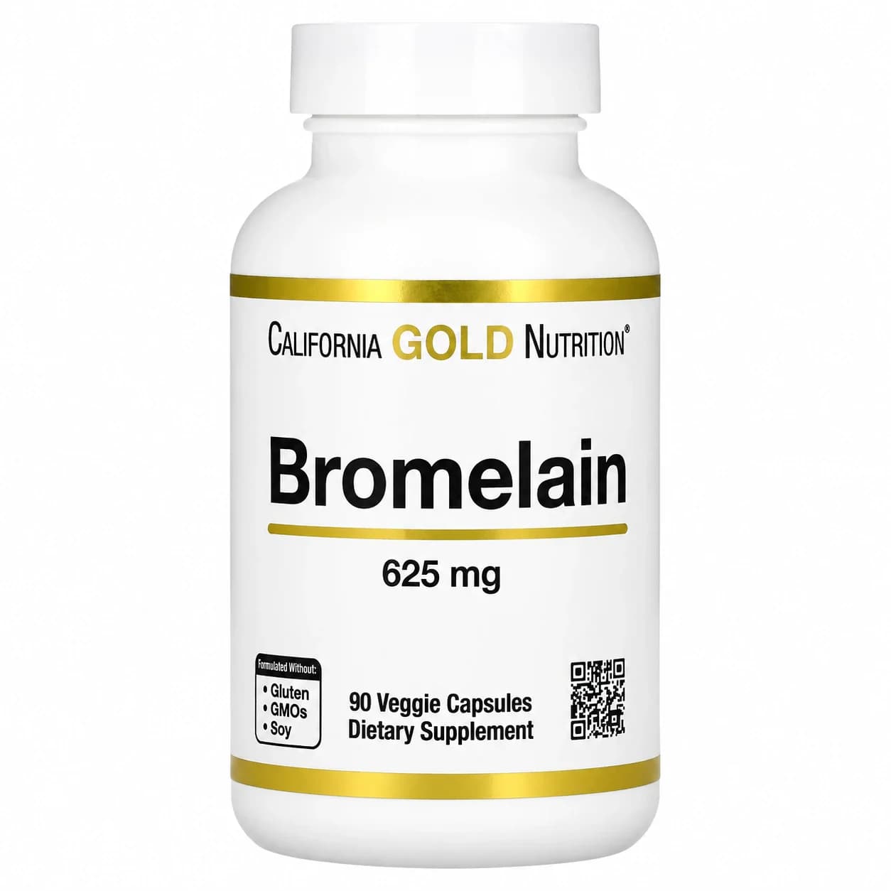 California Gold Nutrition Bromelain 625mg  90 Veggie Capsules