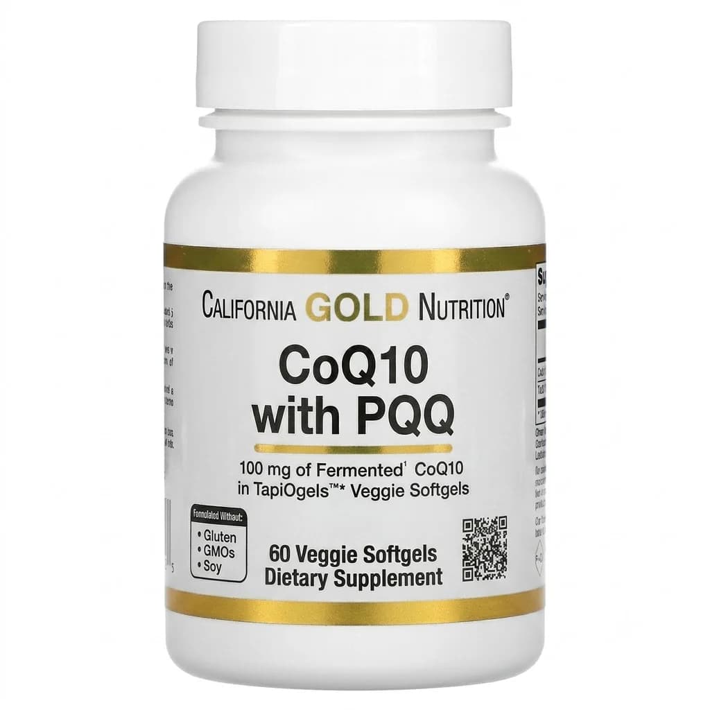 California Gold Nutrition CoQ10 with PQQ Ubiquinone USP 100mg  60 Veggie Softgel