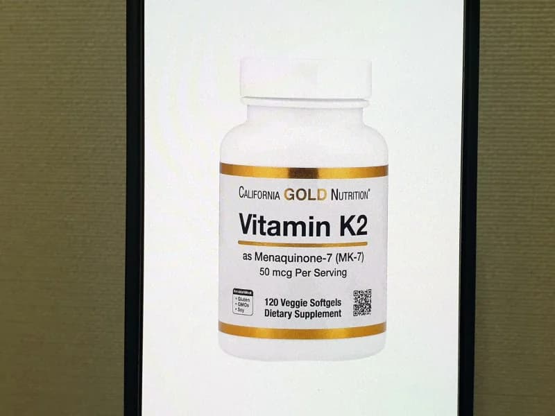 California Gold Nutrition Vitamin K2 (as Menaquinone-7), 50 mcg, 120 Veggie Softgels
