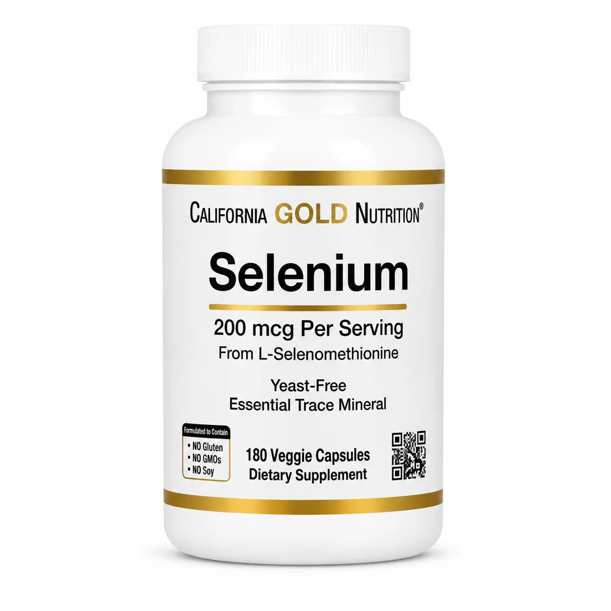 California Gold Nutrition Selenium Yeast-Free, 200mcg 180 Veggie Capsules — California Gold Nutrition — Vegetarian Capsule — in Pakistan