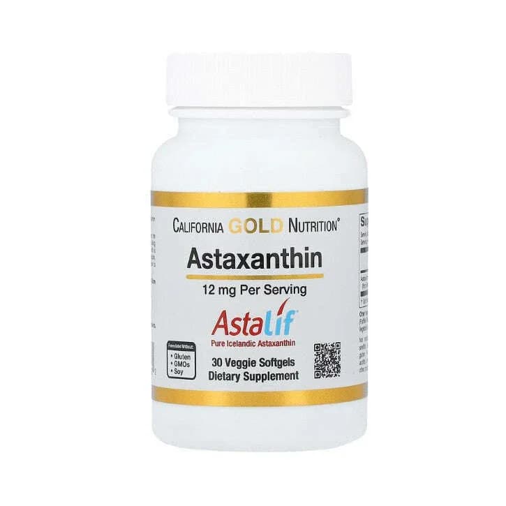 California Gold Nutrition Astaxanthin Astalif® Pure Icelandic 12 mg, 120 Veggie Softgels
