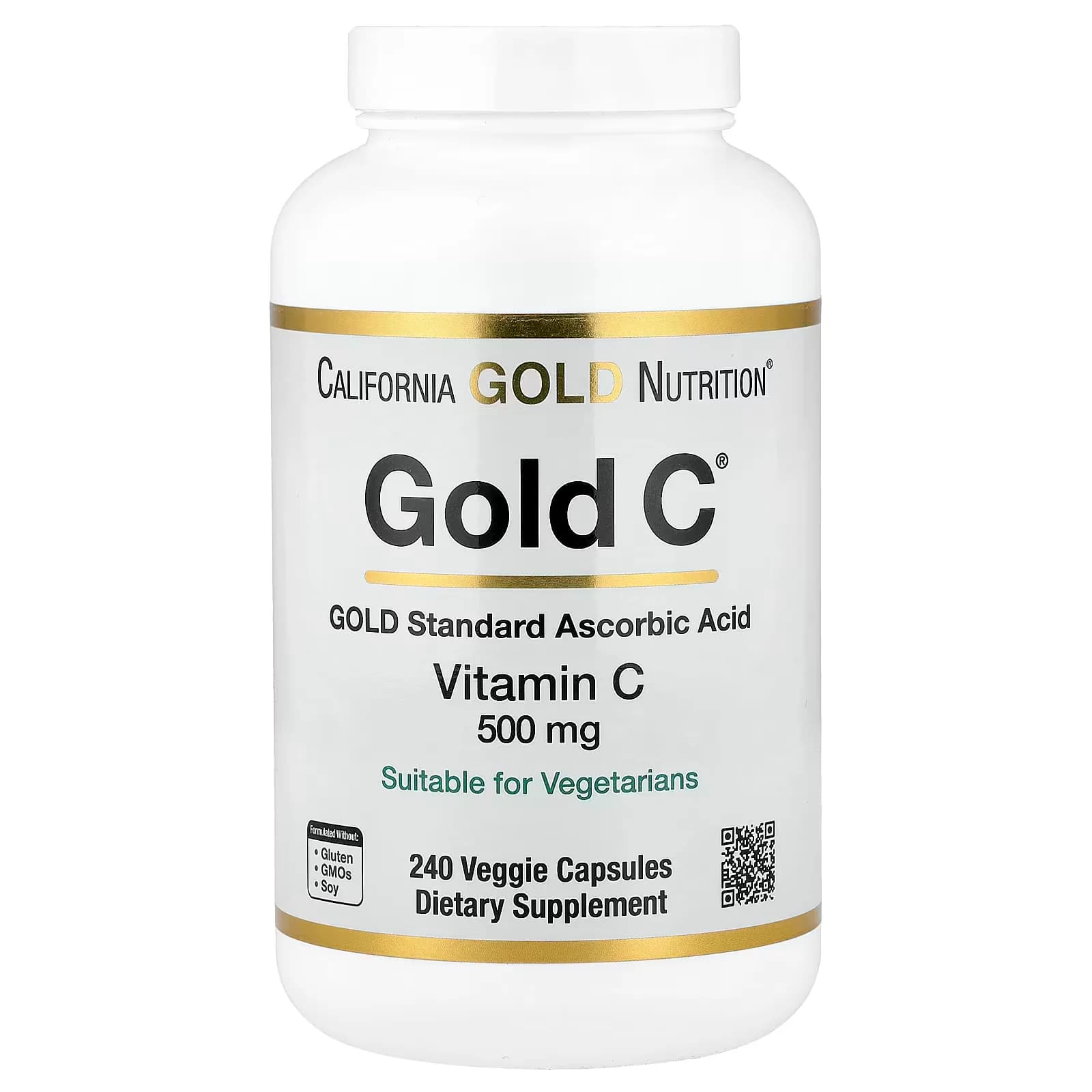 California Gold Nutrition Gold C® USP Grade Vitamin C 240 Veggie Capsules