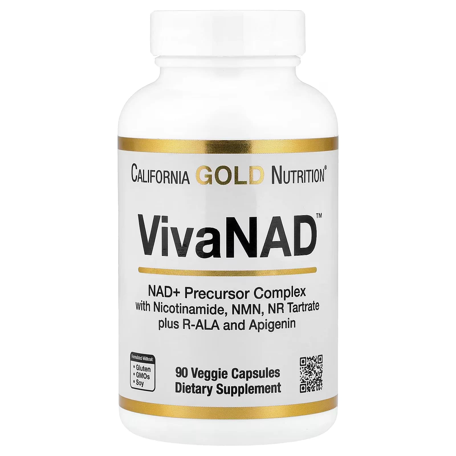 California Gold Nutrition VivaNAD  NAD Complex, 90 Veggie Capsules