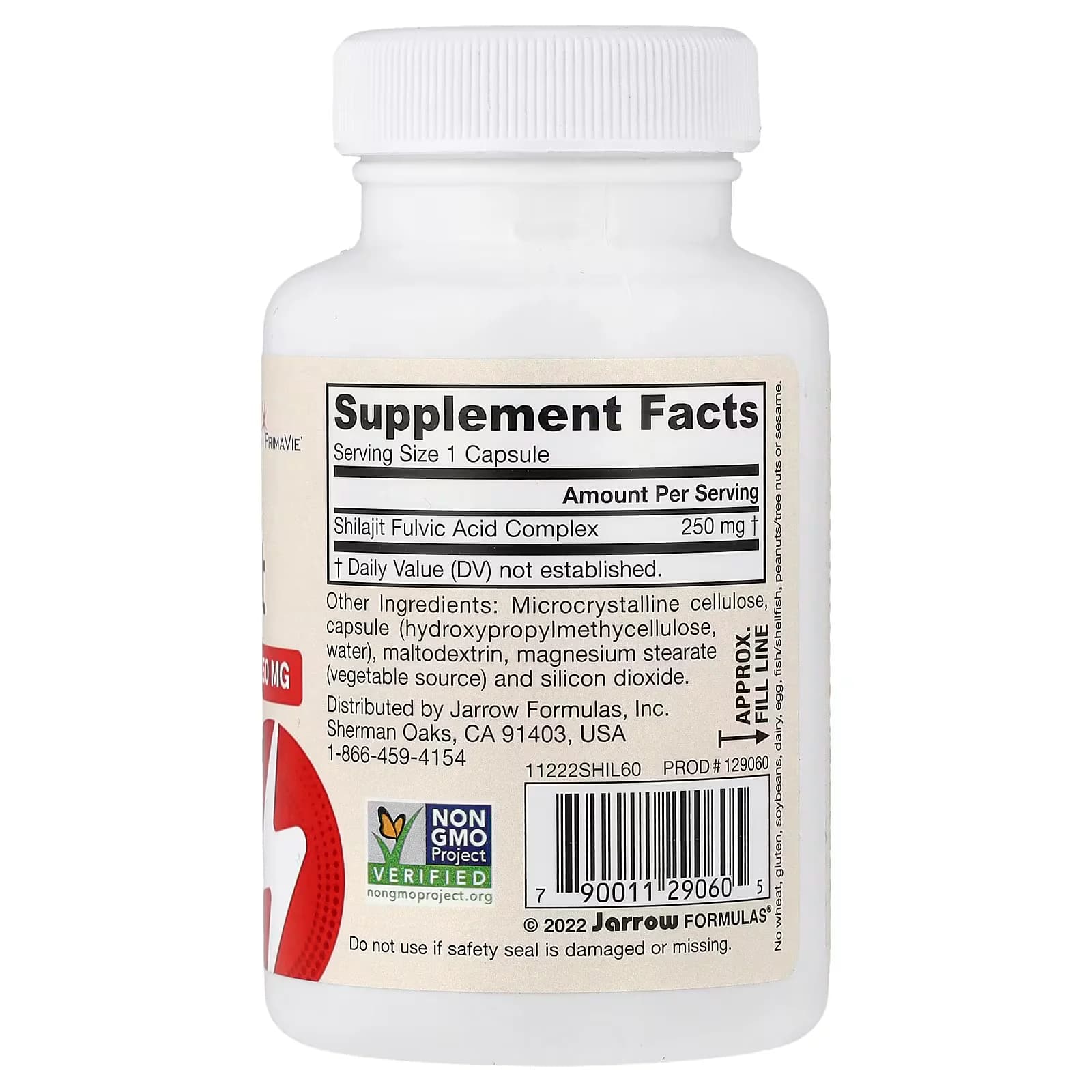 Jarrow Vegan Shilajit 250mg 60 Veg Capsules Pakistan