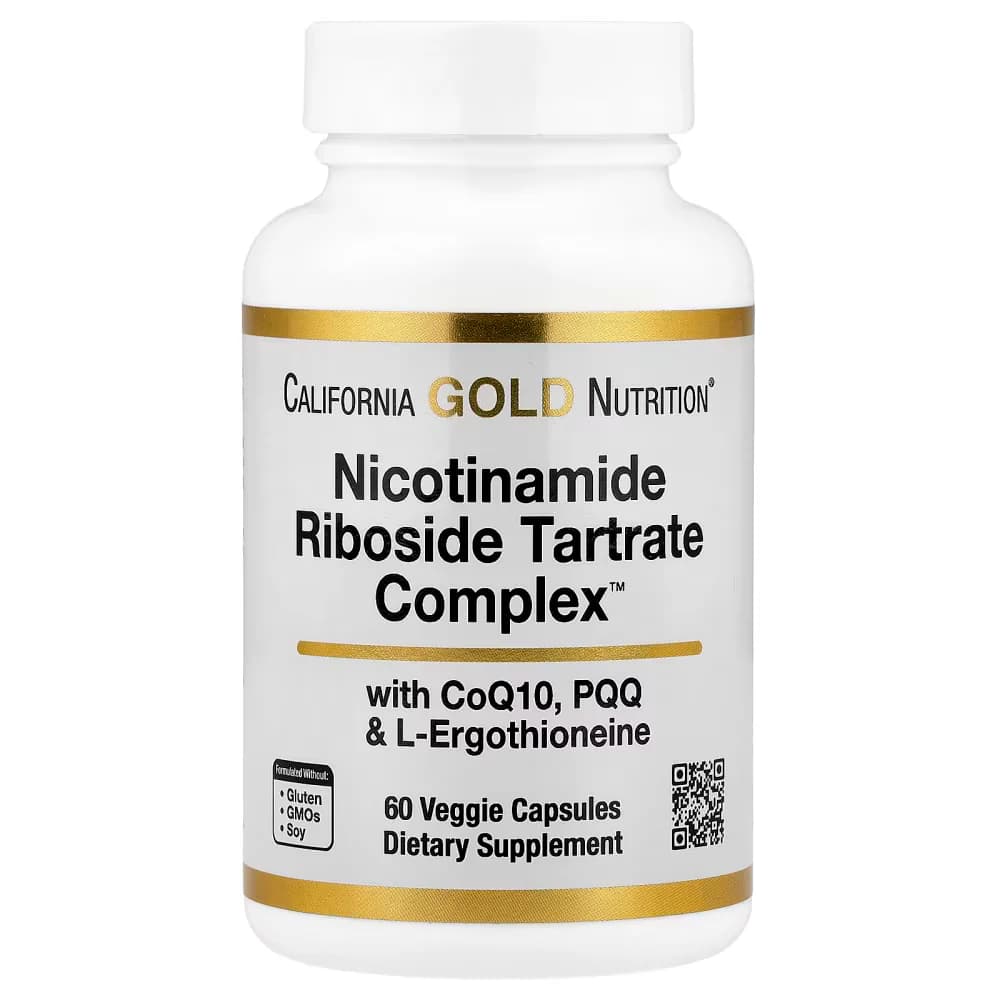 California Gold Nutrition Nicotinamide Riboside NRT Complex, 60 Veggie Capsules