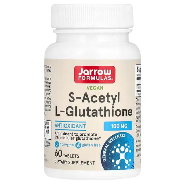 Jarrow Formulas Vegan S-Acetyl L-Glutathione 100mg 60 Tablets