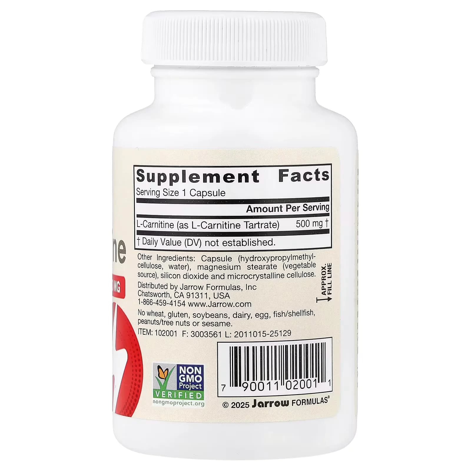 Jarrow Vegan L-Carnitine 500mg Veg Capsules Pakistan