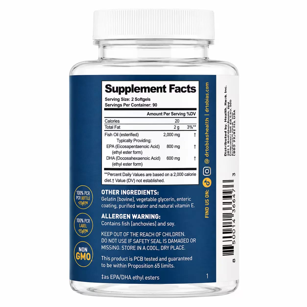 Dr. Tobias Prebiotics Digestive Support Capsules | Pakistan