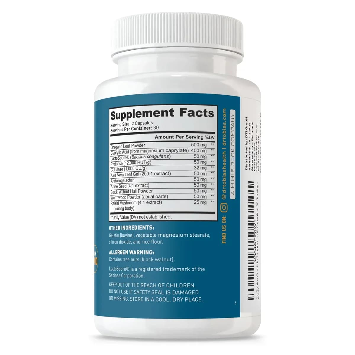 Dr. Tobias Candida Support Capsules | Buy Online in Pakistan