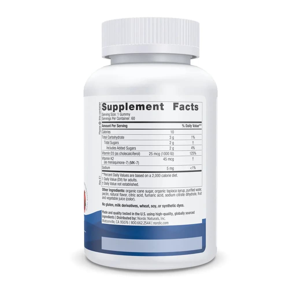 Nordic Naturals Vitamin D3 + K2 Gummies Price in Pakistan