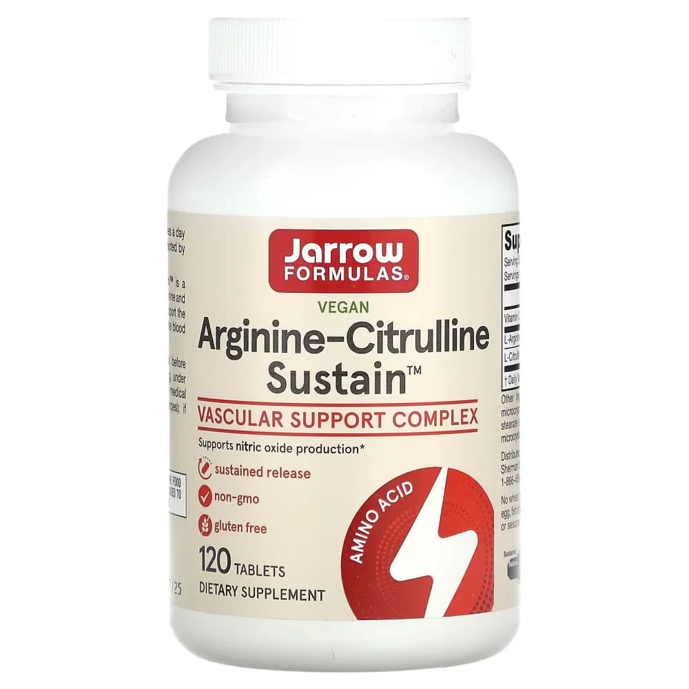 Jarrow Formulas Arginine-Citrulline Sustain 120 Tablets