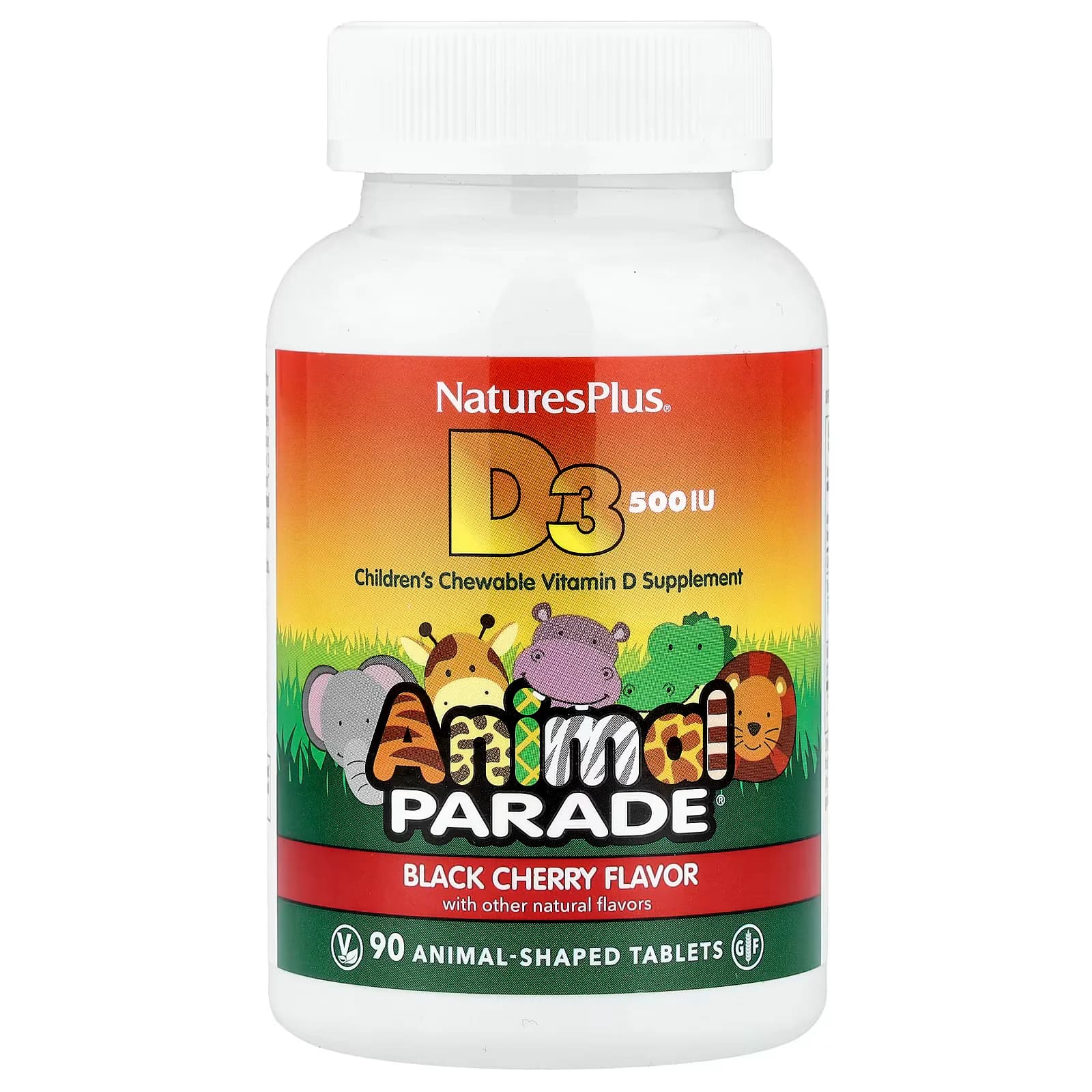 NaturesPlus, Animal Parade®, Vitamin D3, Black Cherry