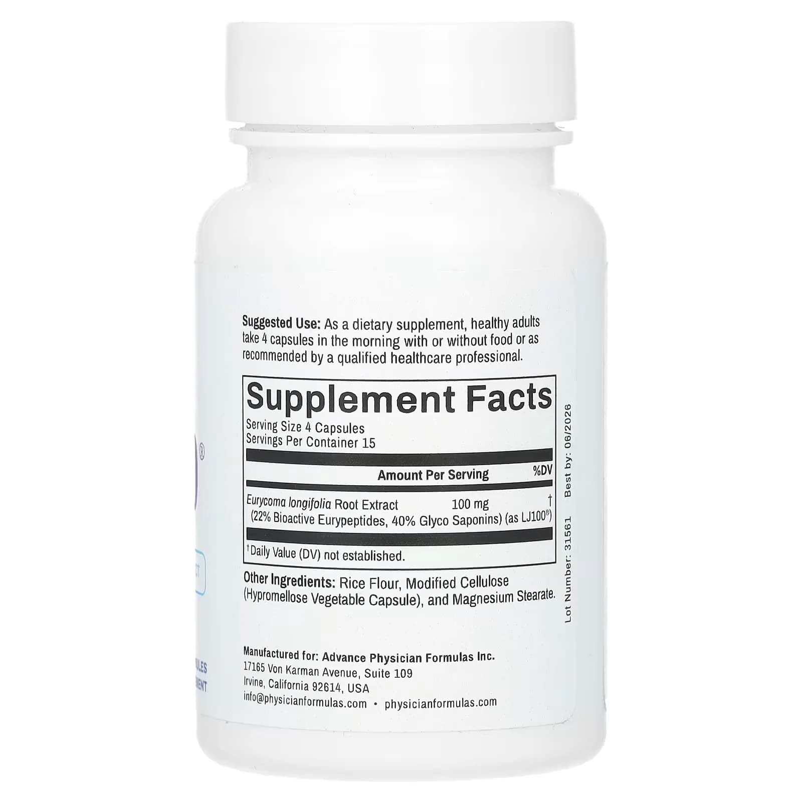 Buy Advance Physician Formulas  LJ 100 Tongkat Ali 25mg Price  in Pakistan