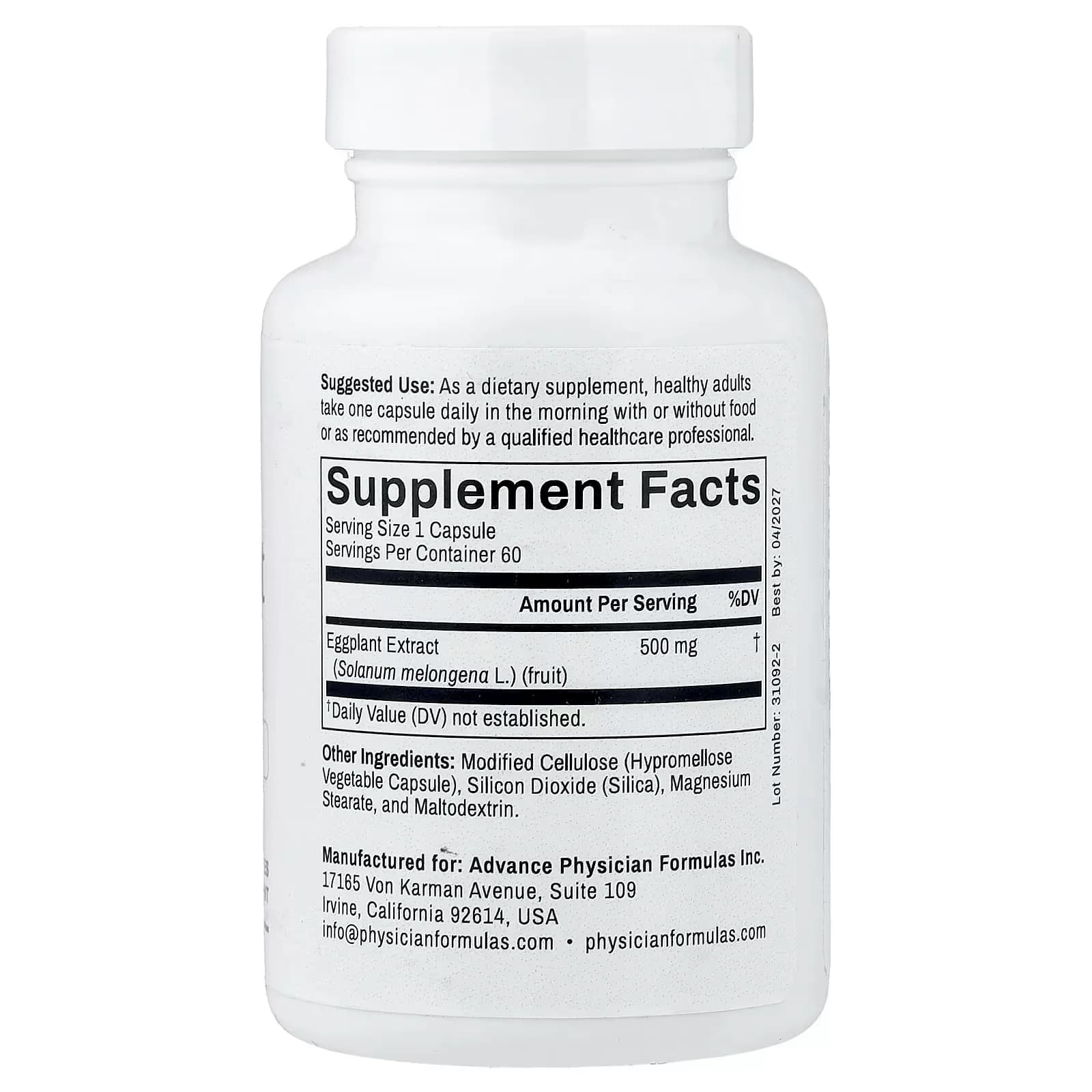 Buy Advance Physician Formulas Eggplant Extract in  Pakistan