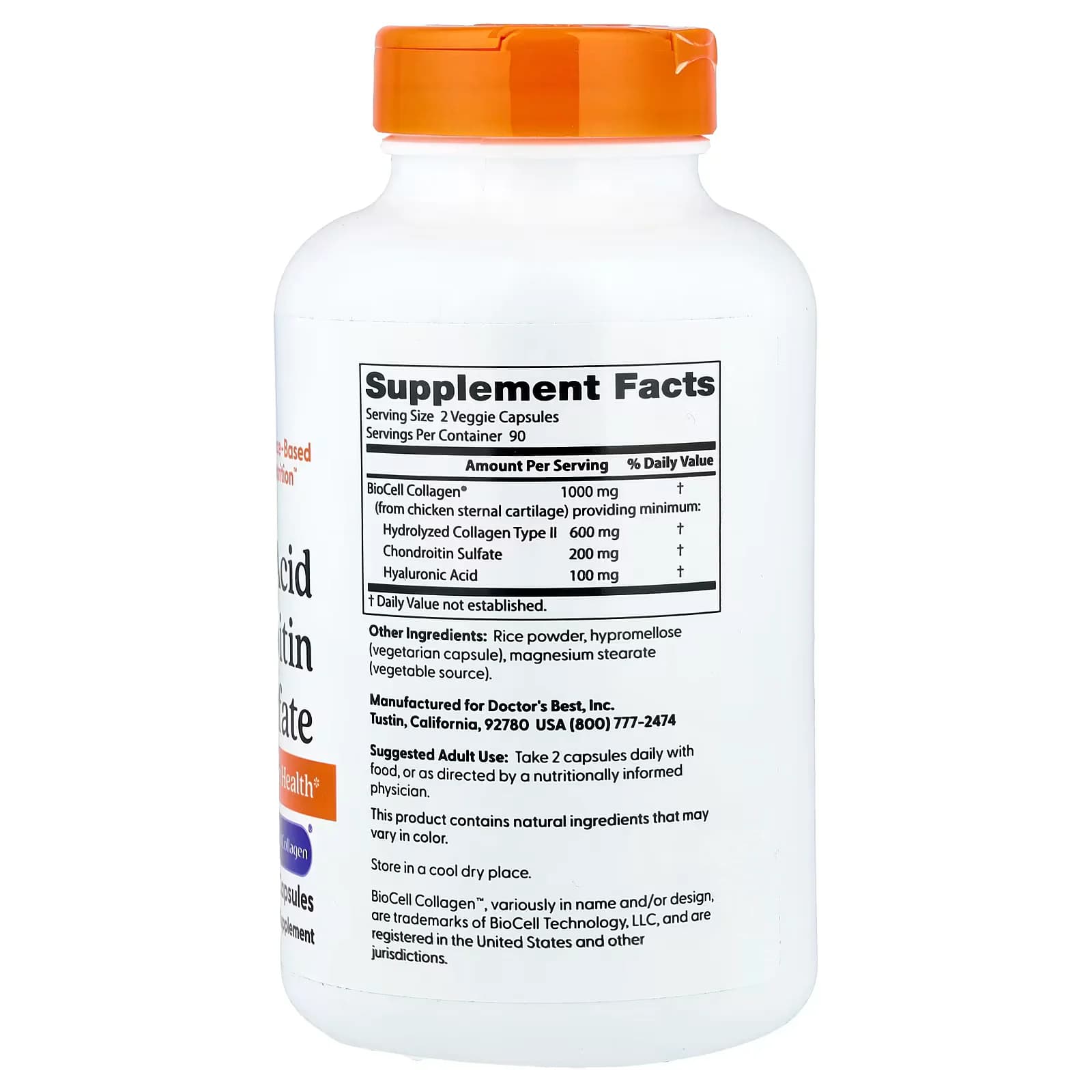 Doctor's Best Hyaluronic Acid Chondroitin Veg Capsules Price in Pakistan