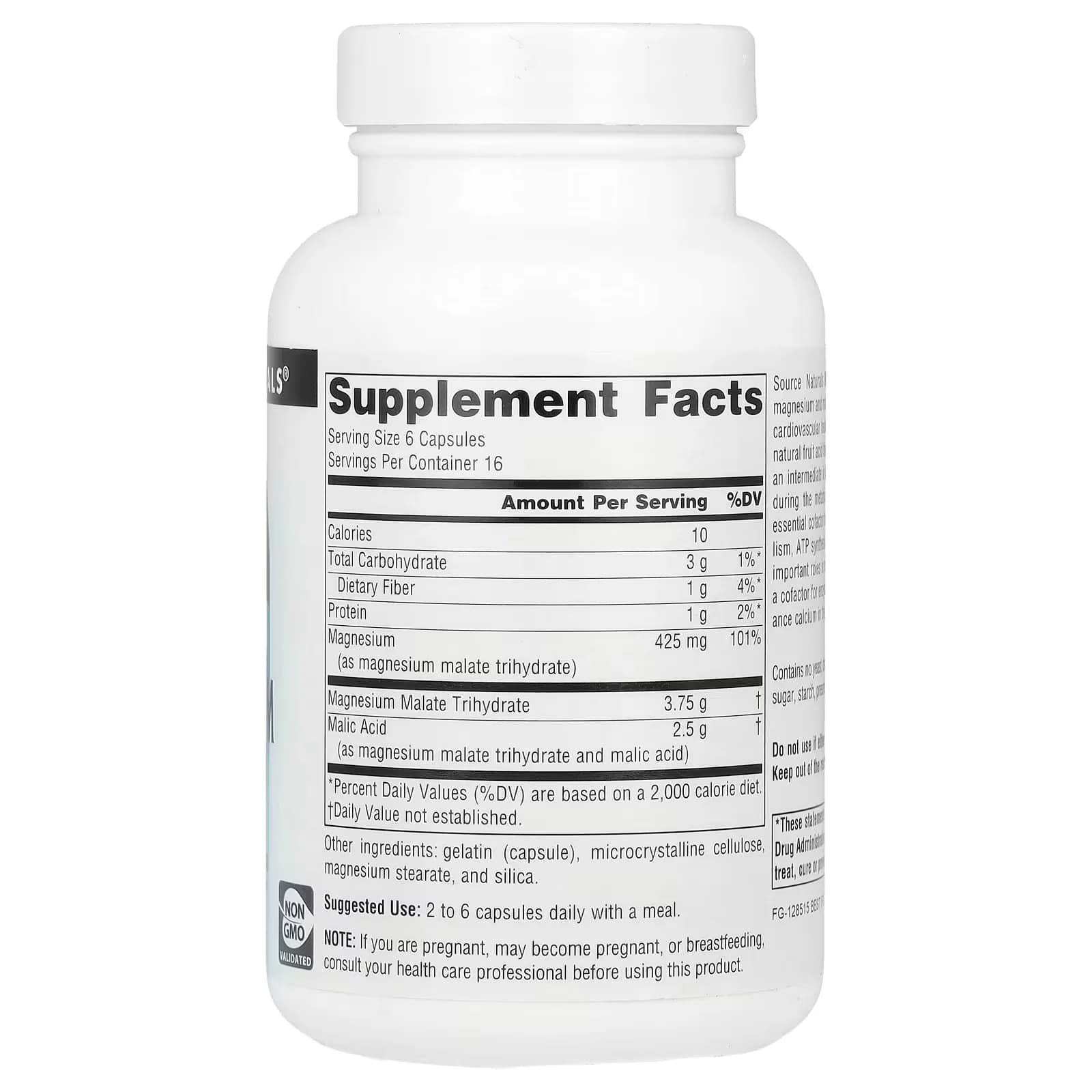 Get Source Naturals Magnesium Malate 200 Capsules in Pakistan