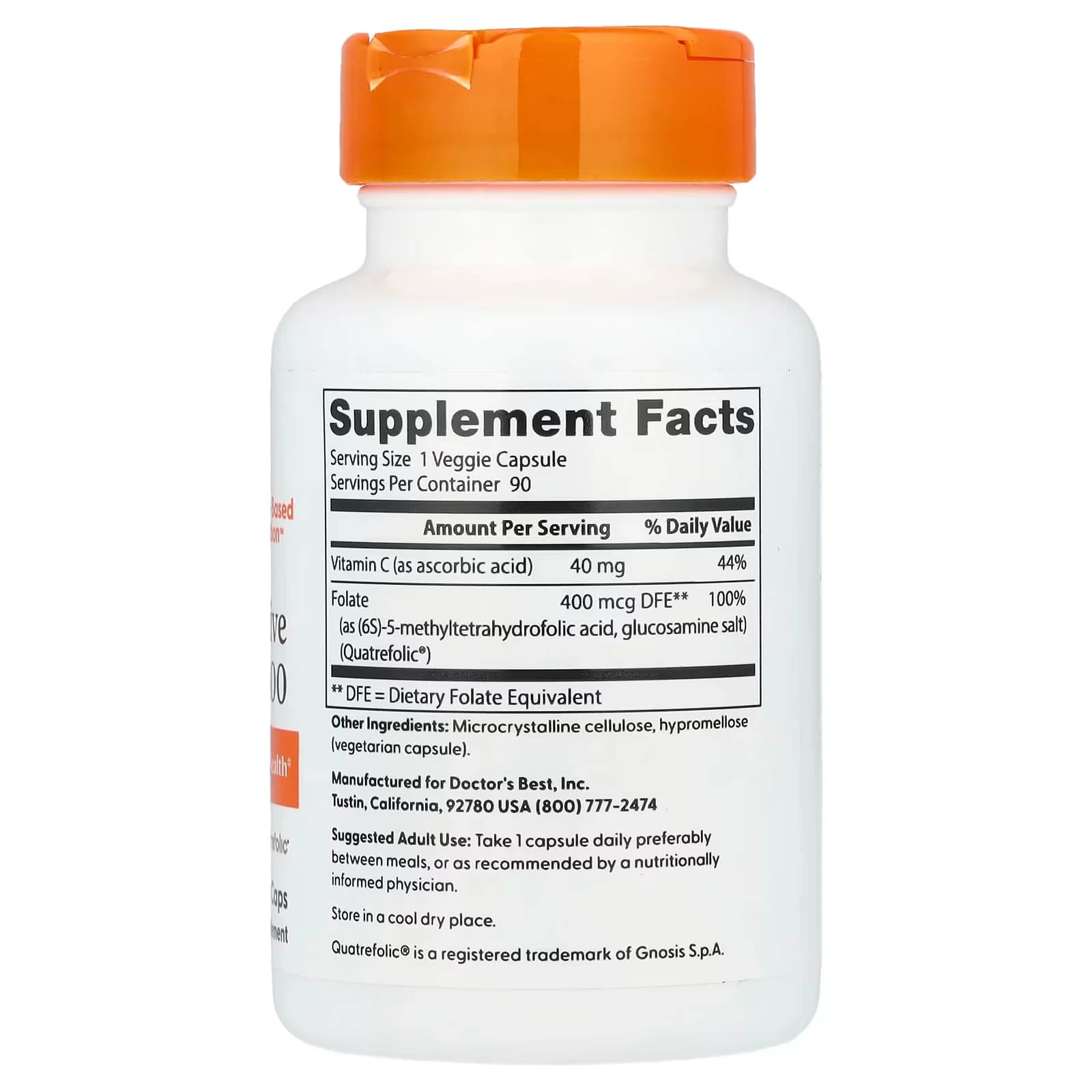 Doctor's Best Fully Active Folate 400 400mcg Veggie Caps in Pakistan