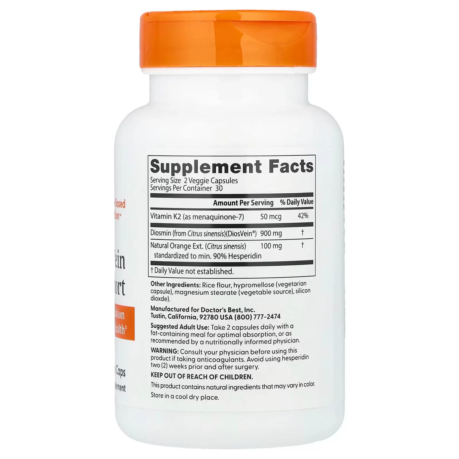Organic Doctor's Best Vein Support Veggie Caps Price in Pakistan