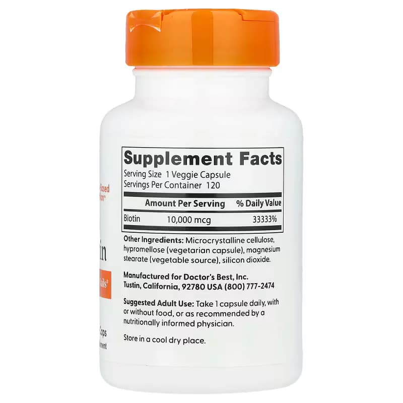 Organic Doctor's Best Biotin 10000mcg Veggie Caps Price in Pakistan