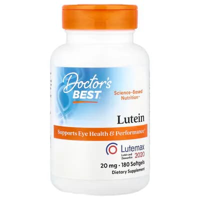 Doctor's Best, Lutein Lutemax 2020 20mg Softgels