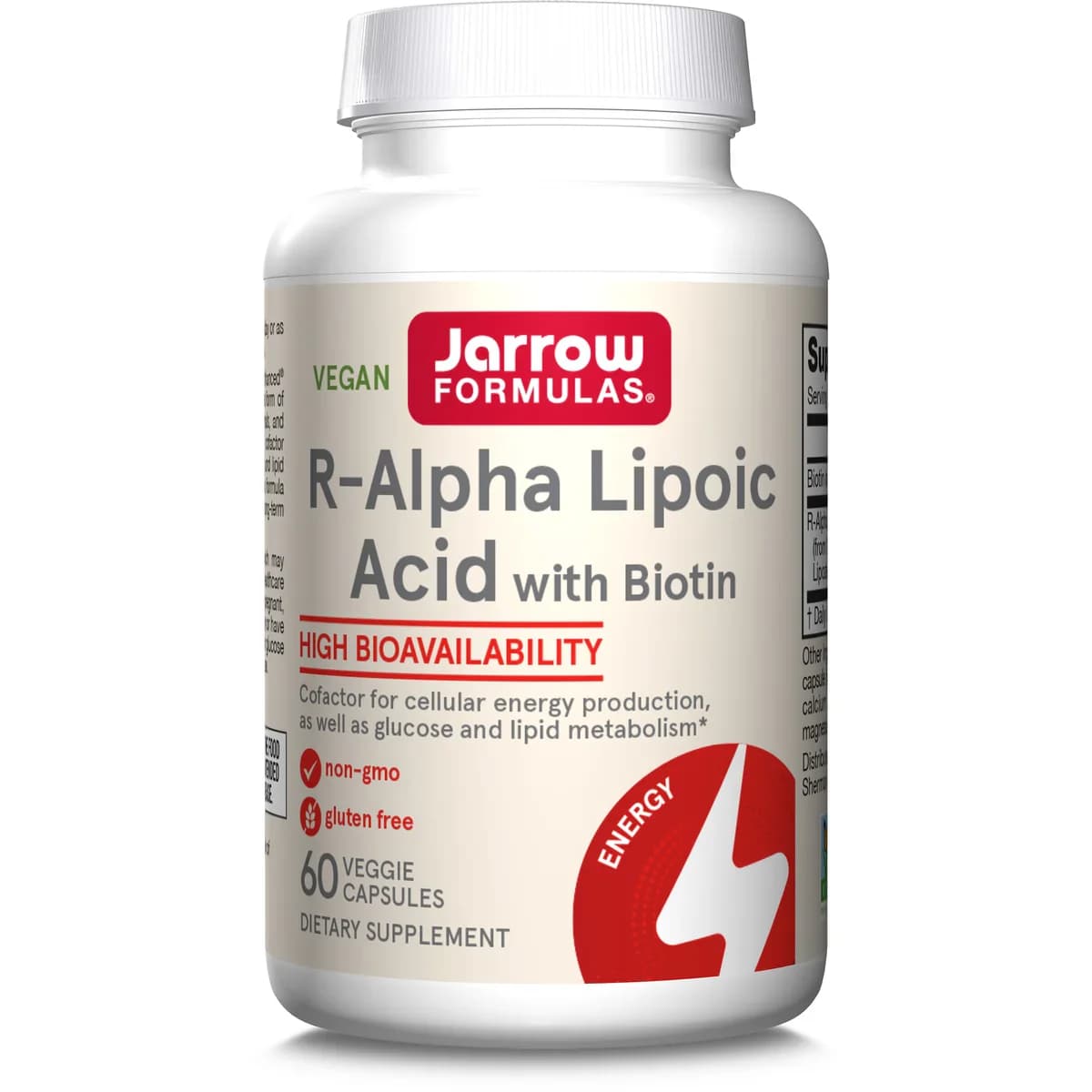 Jarrow Formulas R-Alpha Lipoic Acid with Biotin 60 Veggie Capsules