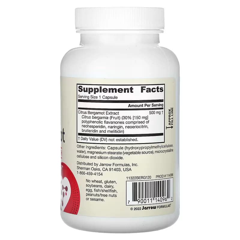 Jarrow Vegan Citrus Bergamot 500mg Capsules Pakistan