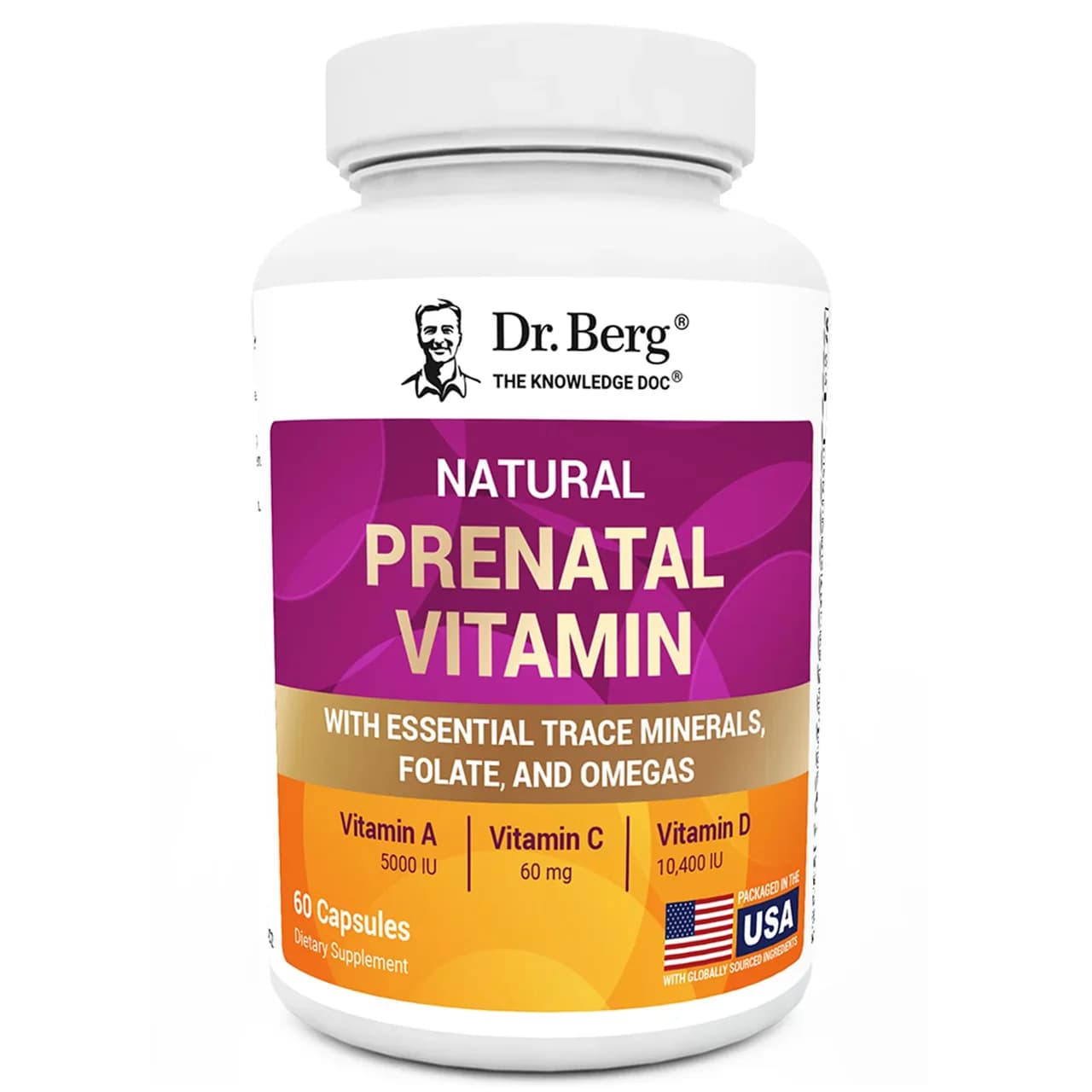 Dr. Berg Natural Prenatal Vitamin with Folate and Omegas