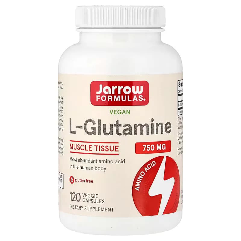 Jarrow Formulas Vegan L-Glutamine 750mg 120 Veggie Capsules