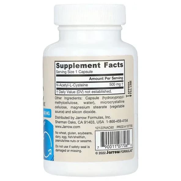 Jarrow Vegetarian NAC 500mg 60 Veg Capsules Pakistan