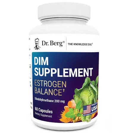 Dr. Berg DIM Supplement Estrogen Balance with Black Cohosh and Ashwagandha