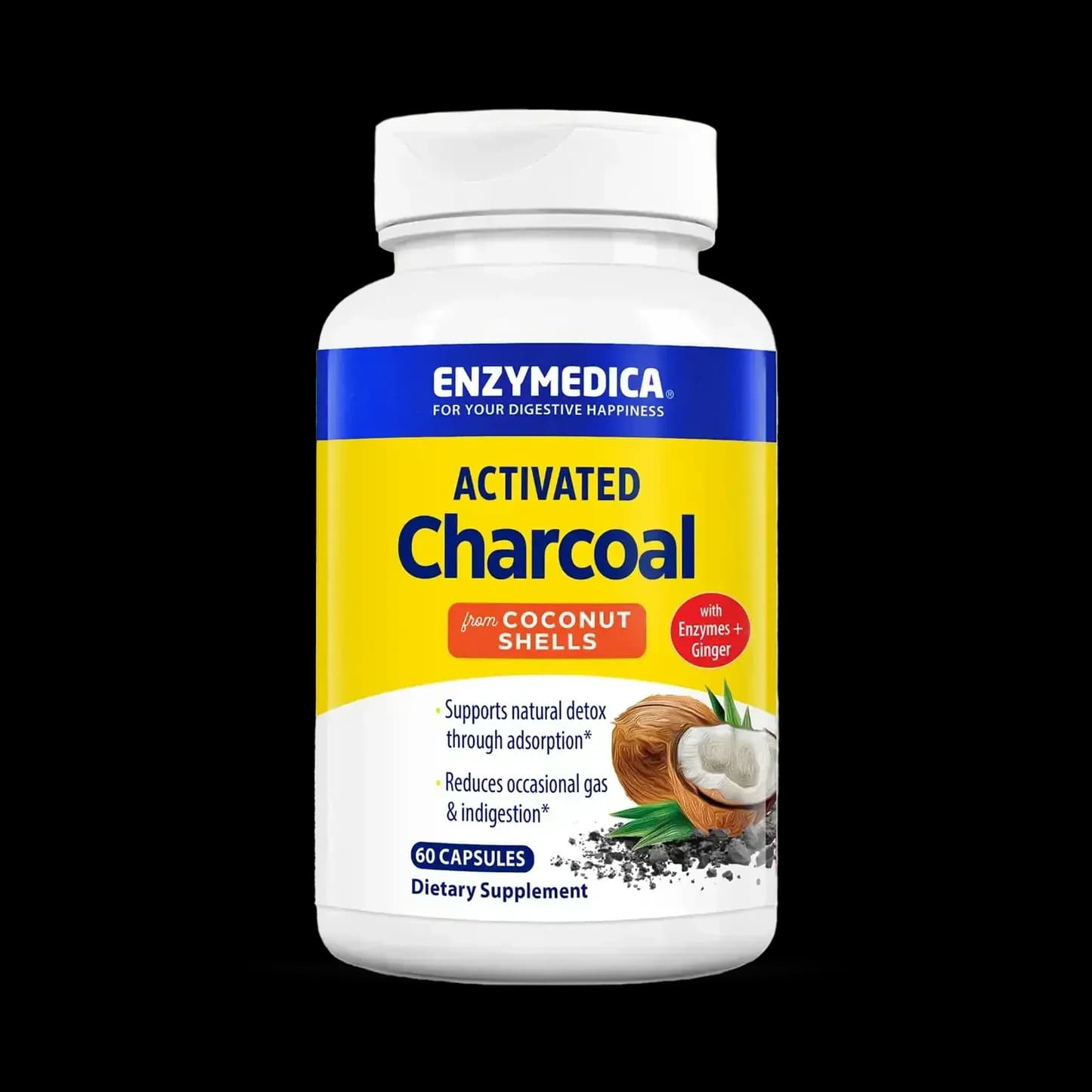 Enzymedica Activated Charcoal 60 Capsules