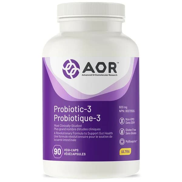 Advanced Orthomolecular Research (AOR) Probiotic-3 90 Capsules