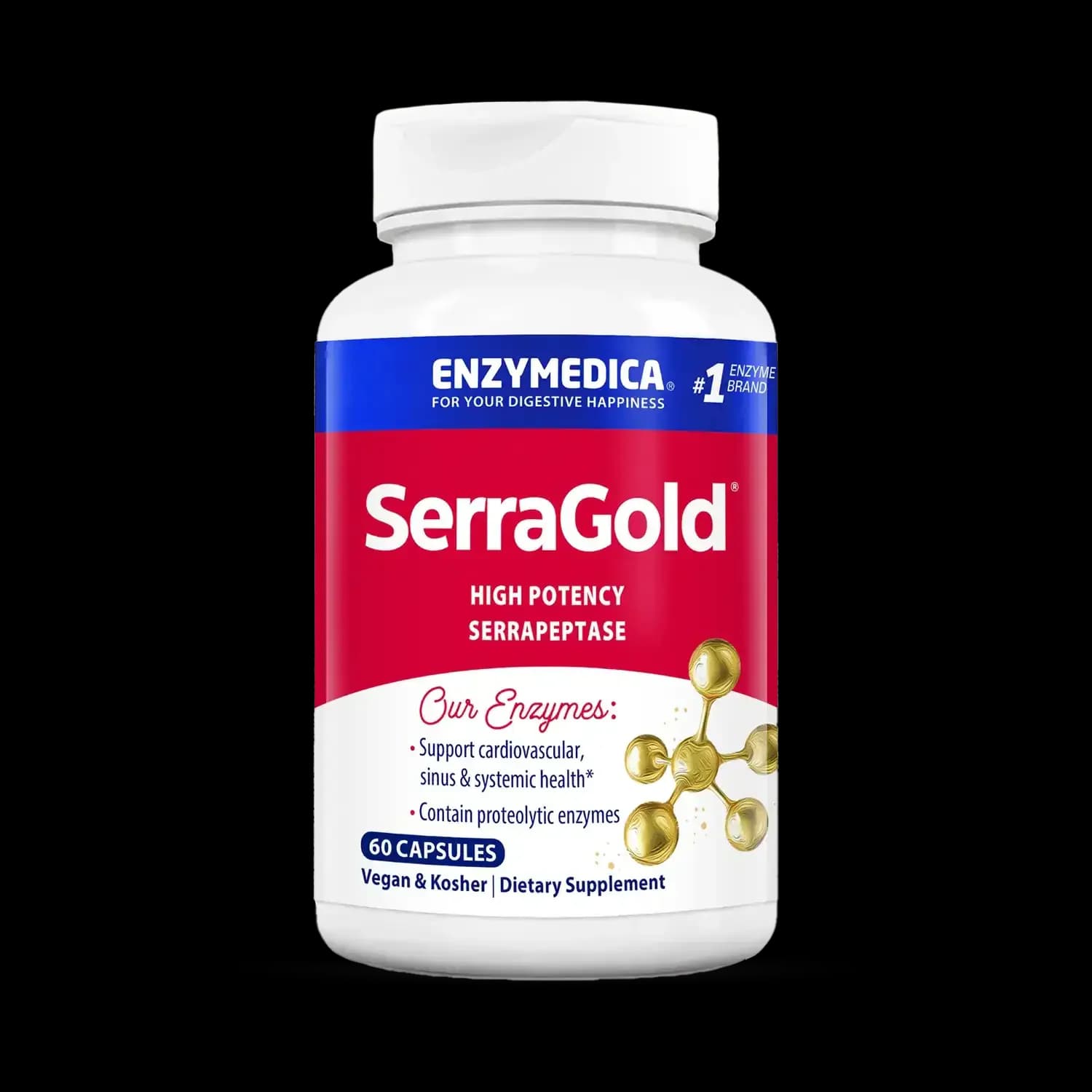Enzymedica SerraGold High Potency Serrapeptase Capsules