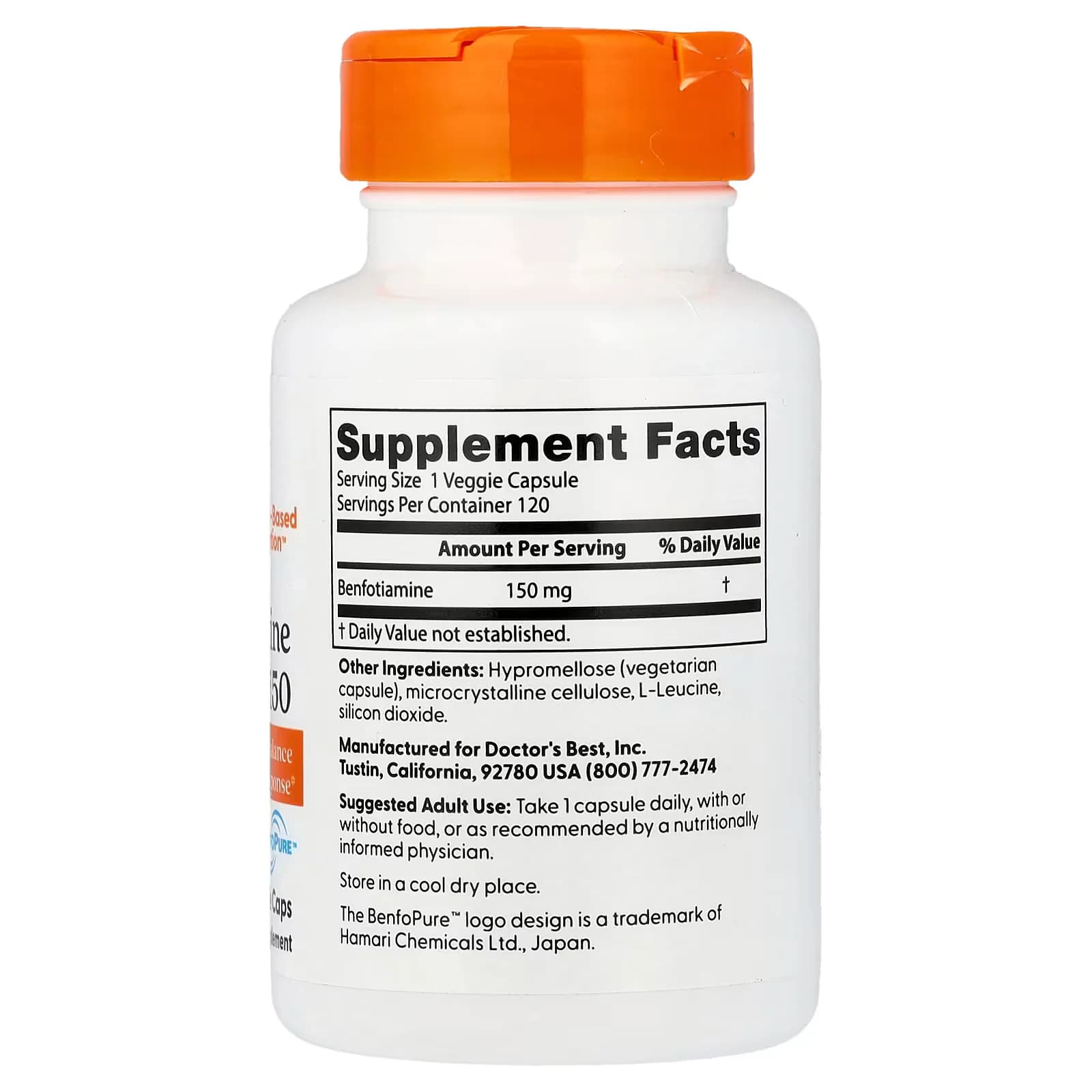 Doctor's Best Benfotiamine 150 150mg Veggie Caps Price in Pakistan