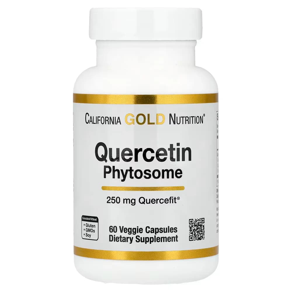 California Gold Nutrition Quercetin Phytosome Quercefit®, 250 mg, 60 Veggie Capsules