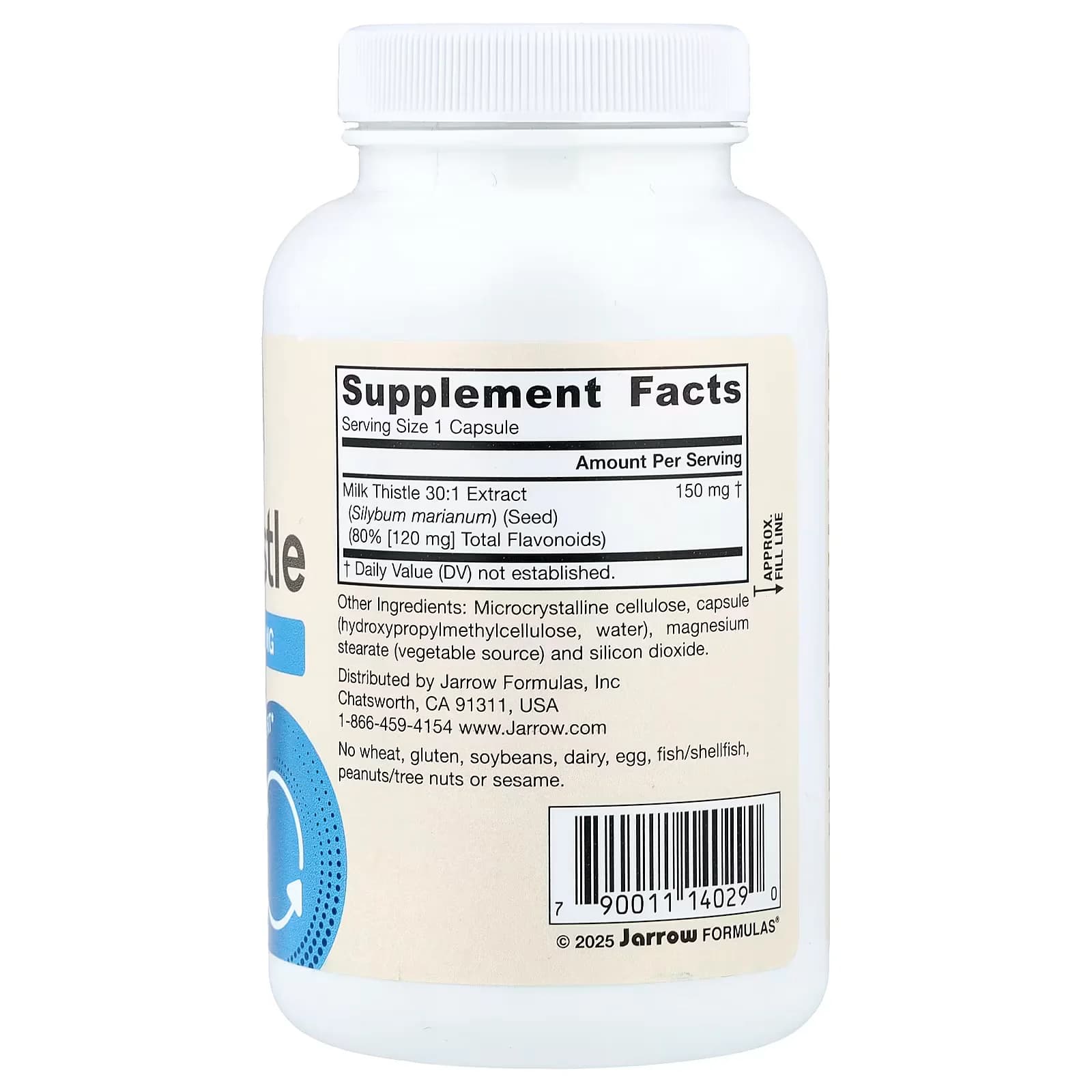 Jarrow Formulas Milk Thistle 150mg 200 Veggie Capsules
