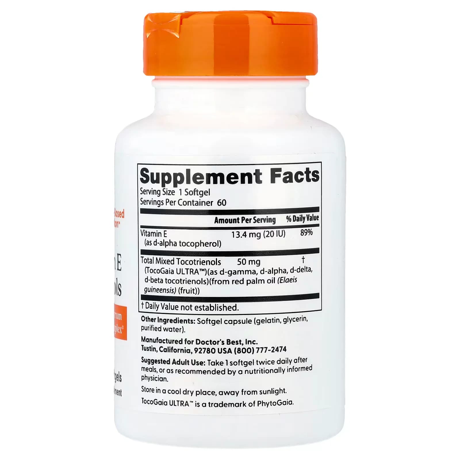 Doctor's Best Vitamin E Tocotrienols 60 Softgels Price in Pakistan